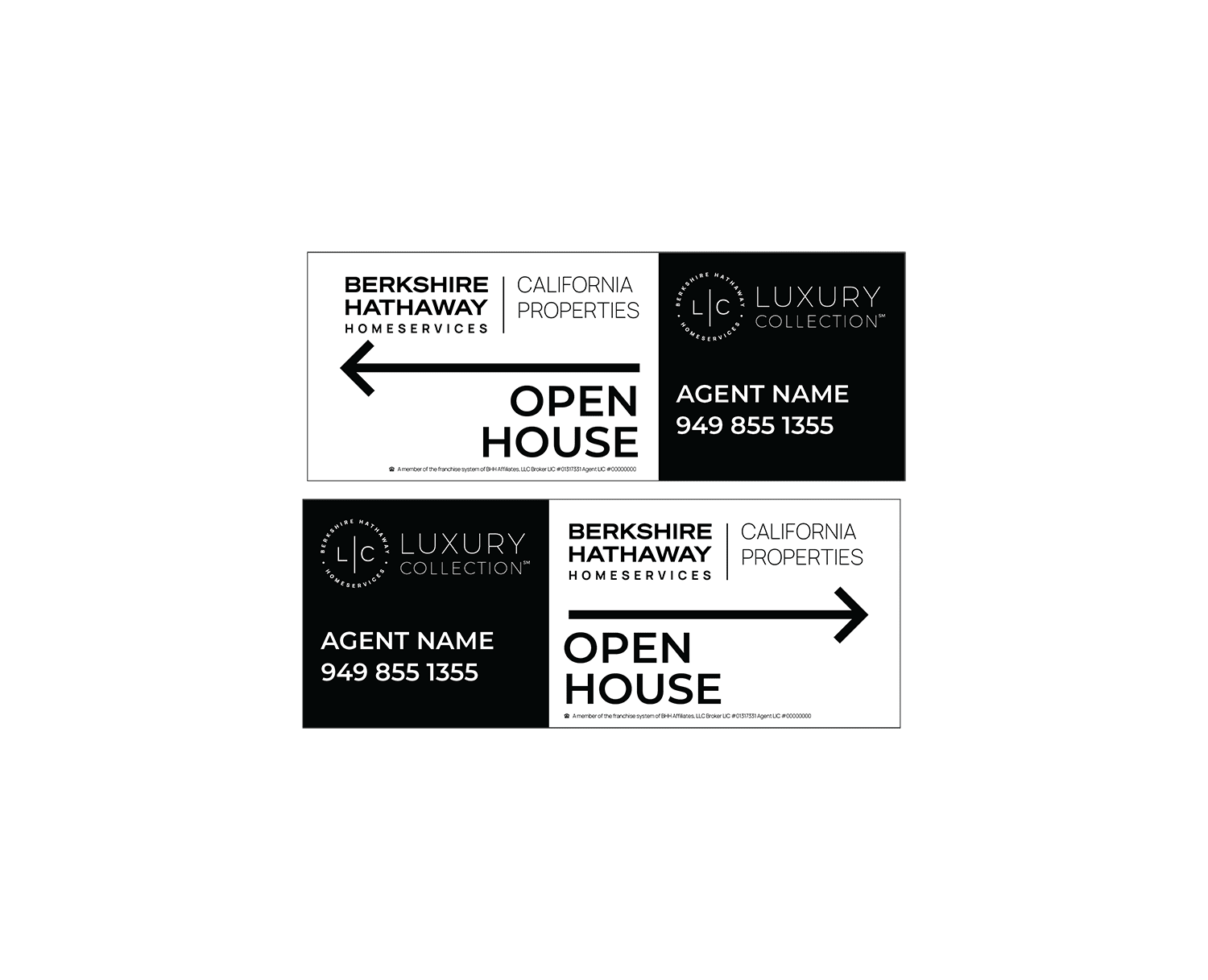 Berkshire Hathaway Luxury - Open House Signs | 24x9