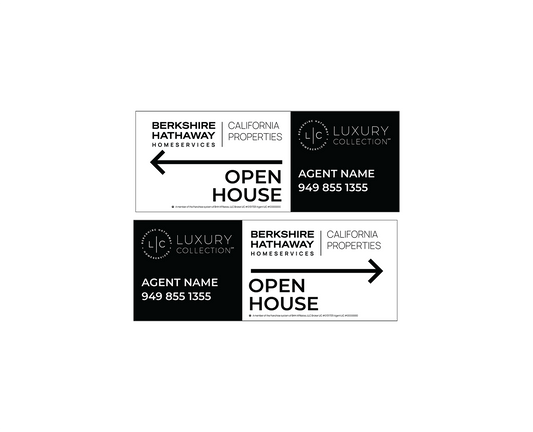 Berkshire Hathaway Luxury - Open House Signs | 24x9 - R.E.S.S. - Real Estate Signs & Services