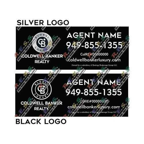 Coldwell Banker Global Luxury - Car Magnetic Sign | 9x24 (PAIR) - R.E.S.S. - Real Estate Signs & Services