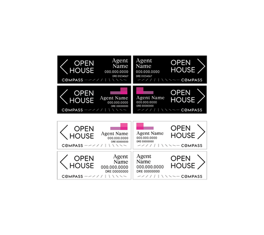 Compass - Open House Signs | 24x9
