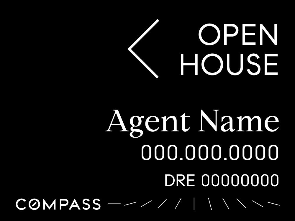 Compass - Open House Signs | 24x18 - R.E.S.S. - Real Estate Signs & Services