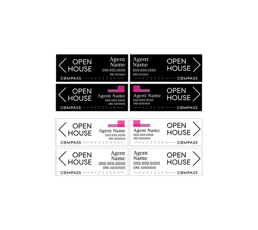 Compass - Open House Signs | 24x9 - R.E.S.S. - Real Estate Signs & Services