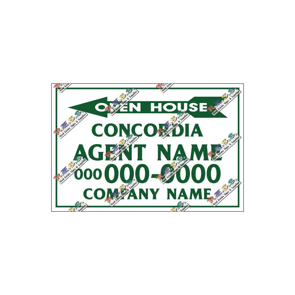 Concordia - Open House Signs - R.E.S.S. - Real Estate Signs & Services