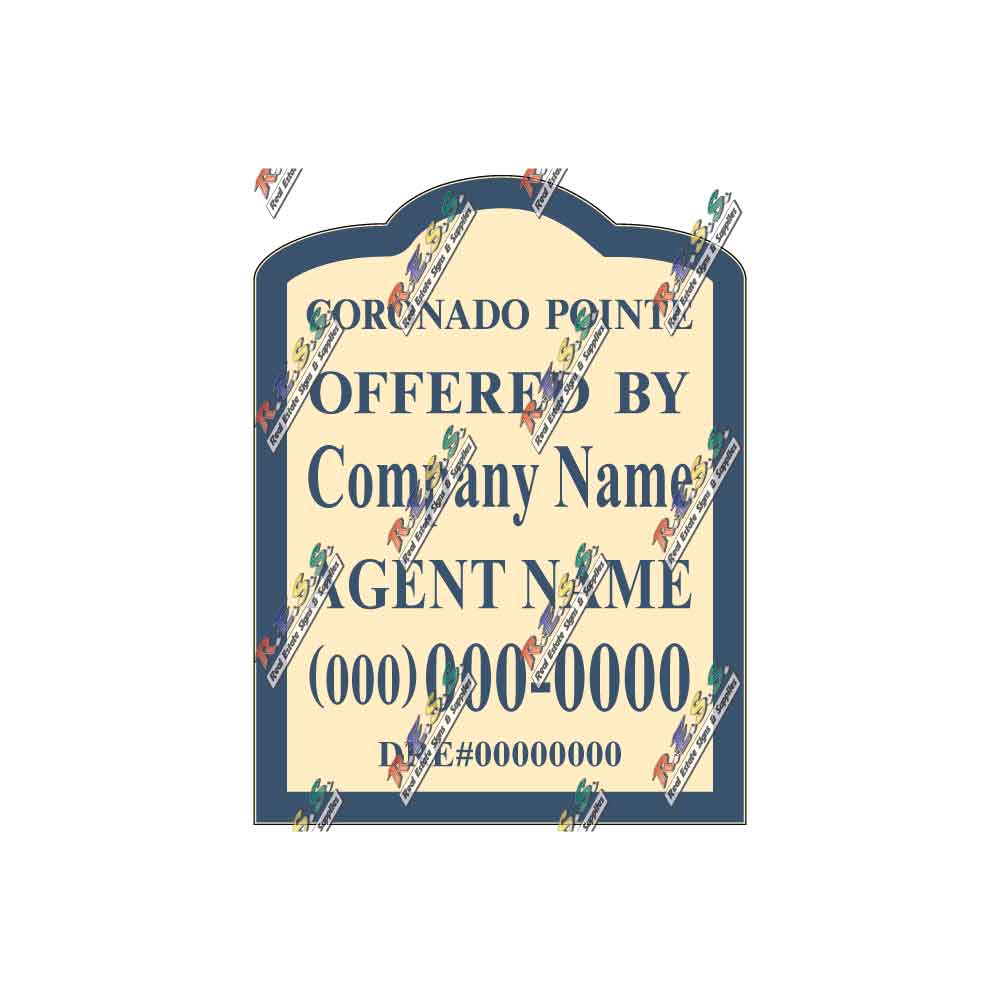 Coronado Point - Listing Sign with Post - R.E.S.S. - Real Estate Signs & Services