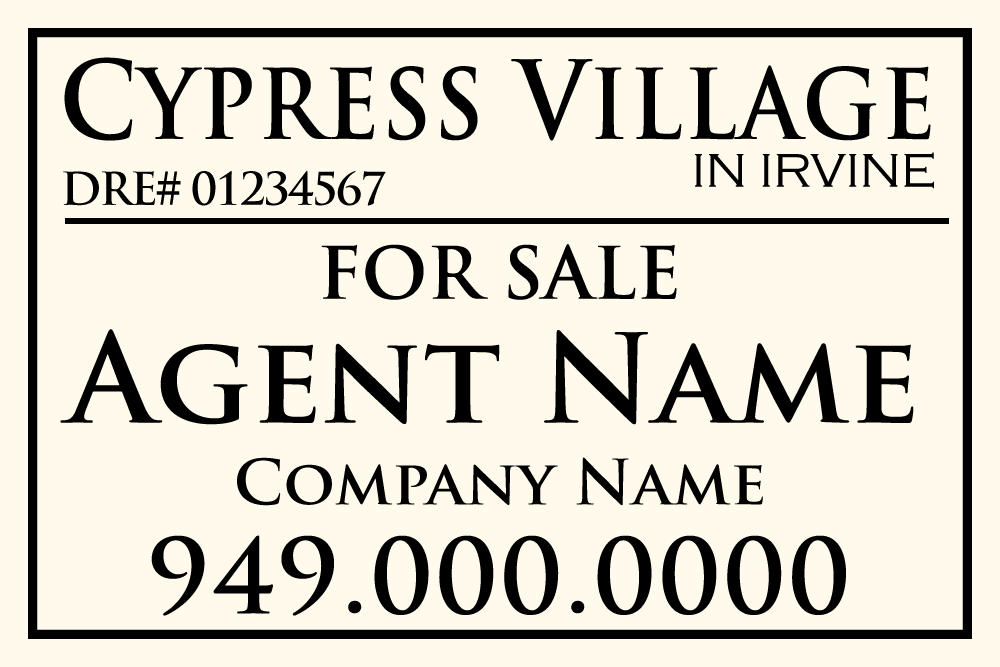 Cypress Village - Listing Sign