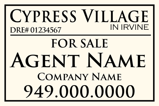 Cypress Village - Listing Sign - R.E.S.S. - Real Estate Signs & Services
