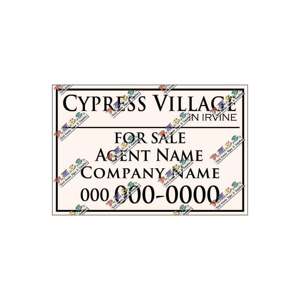 Cypress Village - Listing Sign