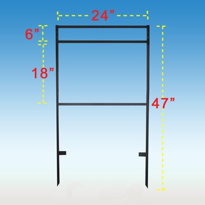 Double Stake Frame 18X24 - Black - Top Rider - R.E.S.S. - Real Estate Signs & Services