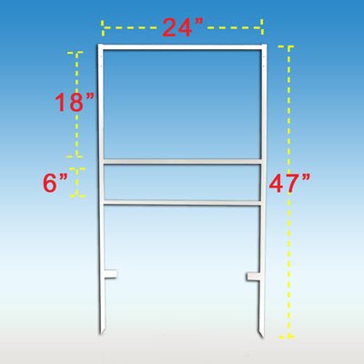 Double Stake Frame 18X24 - White - Bottom Rider