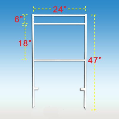 Double Stake Frame 18X24 - White - Top Rider