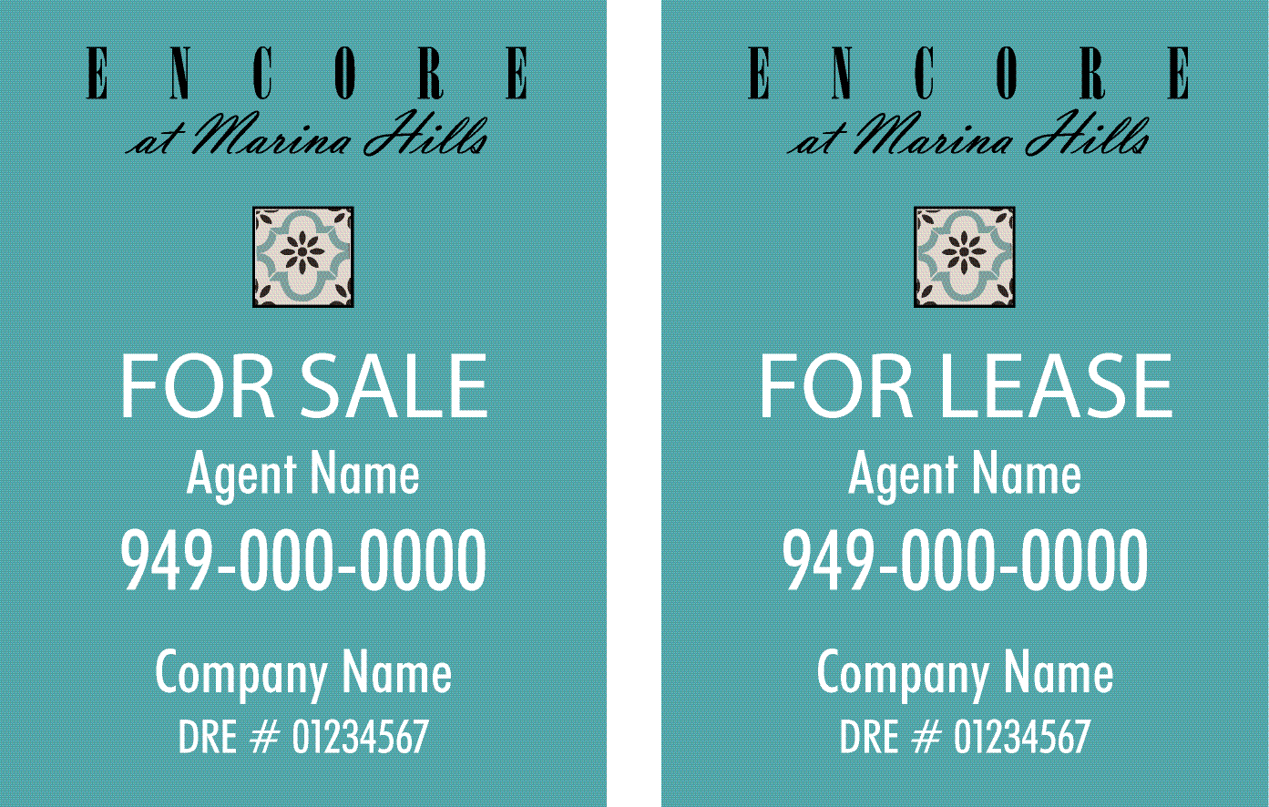Encore at Marina Hills - Listing Sign - R.E.S.S. - Real Estate Signs & Services