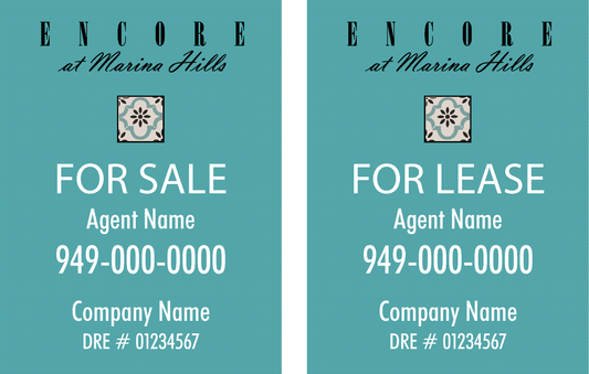 Encore at Marina Hills - Listing Sign - R.E.S.S. - Real Estate Signs & Services