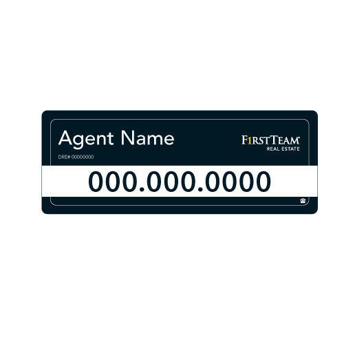 First Team - Car Magnetic Sign | 9x24 (PAIR) - R.E.S.S. - Real Estate Signs & Services