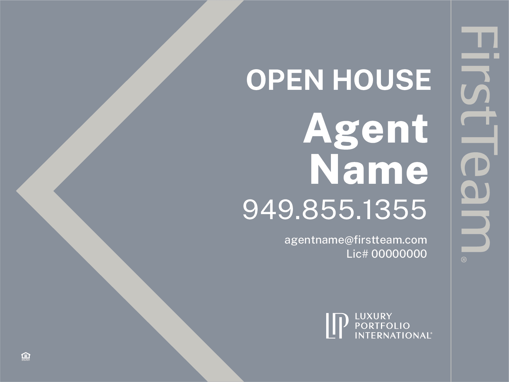 First Team Luxury Portfolio - Open House Signs | 24x18