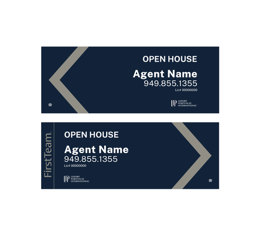First Team - Open House Signs | 24x9 - R.E.S.S. - Real Estate Signs & Services