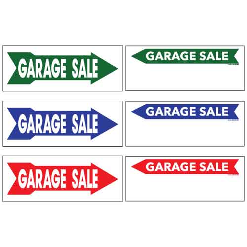 Generic Arrows - Garage Sale | 24x9 - R.E.S.S. - Real Estate Signs & Services