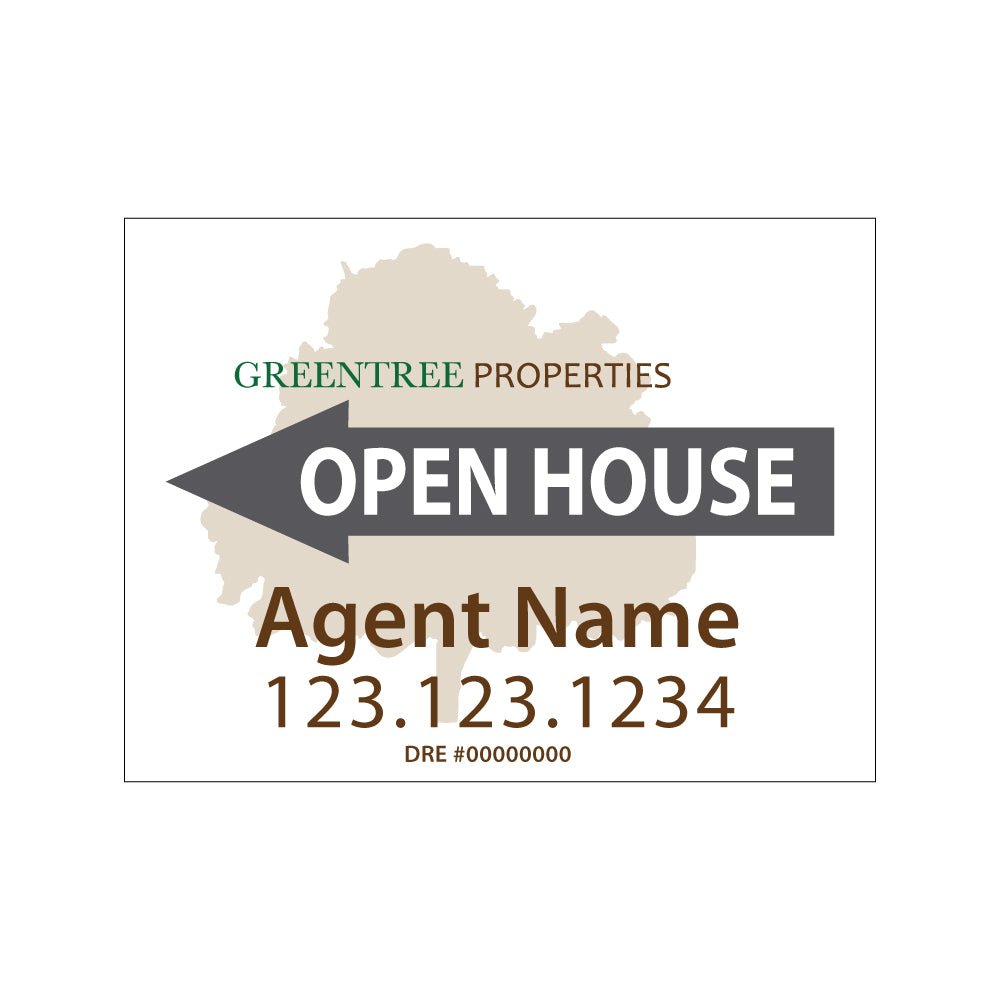 Greentree Properties - Open House Signs | 24x18 - R.E.S.S. - Real Estate Signs & Services