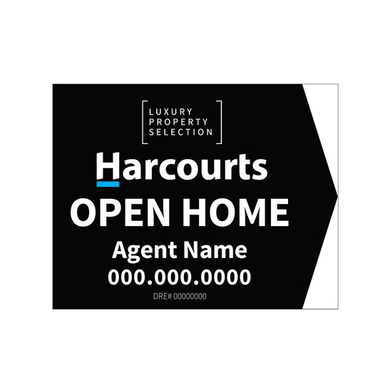 Harcourts Luxury Property Selection - Open House Signs | 24x18 - R.E.S.S. - Real Estate Signs & Services