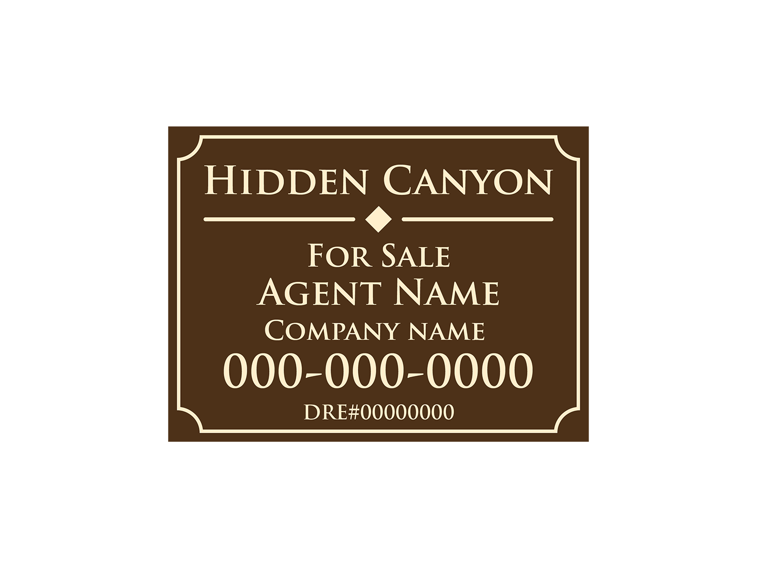 Hidden Canyon - Listing Sign