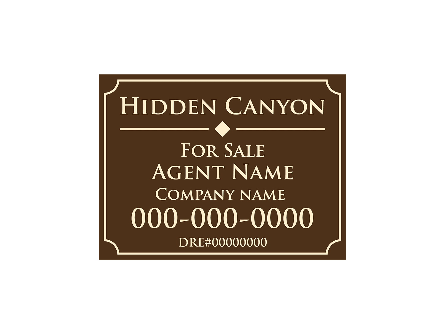 Hidden Canyon - Listing Sign