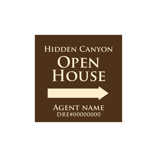 Hidden Canyon - Open House Signs - R.E.S.S. - Real Estate Signs & Services