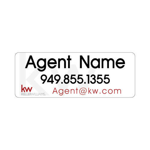 Keller Williams - Car Magnetic Sign | 9x24 (PAIR) - R.E.S.S. - Real Estate Signs & Services