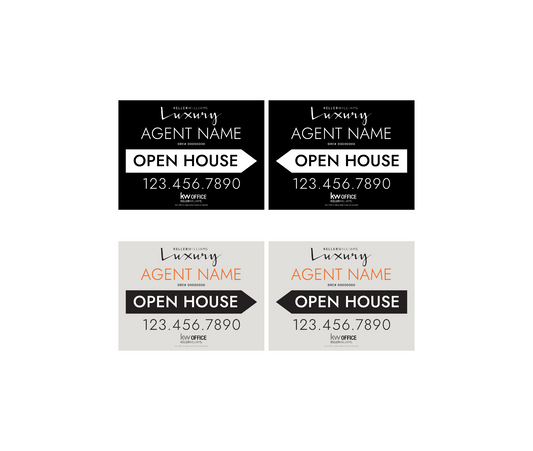 Keller Williams Luxury - Open House Signs | 24x18 - R.E.S.S. - Real Estate Signs & Services