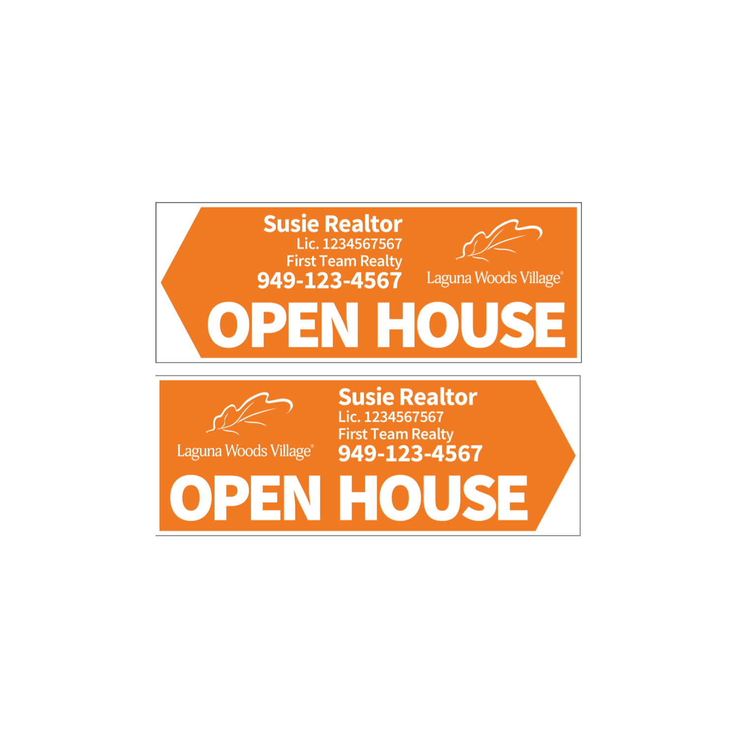 Laguna Woods Village - Open House Signs | 24x9