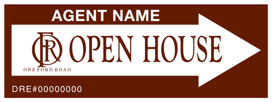 One Ford Road - Open House Signs - R.E.S.S. - Real Estate Signs & Services