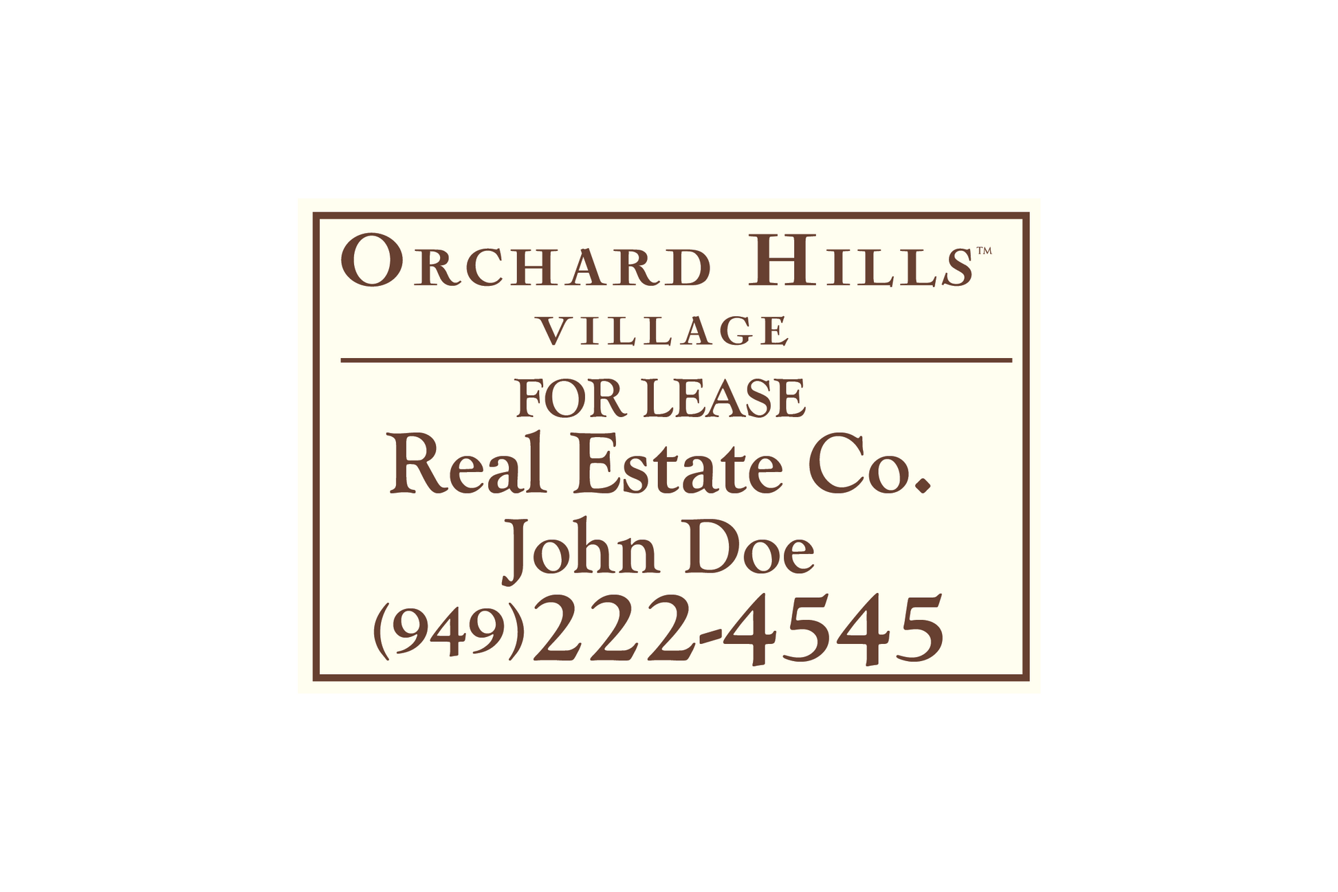 Orchard Hills - Listing Sign
