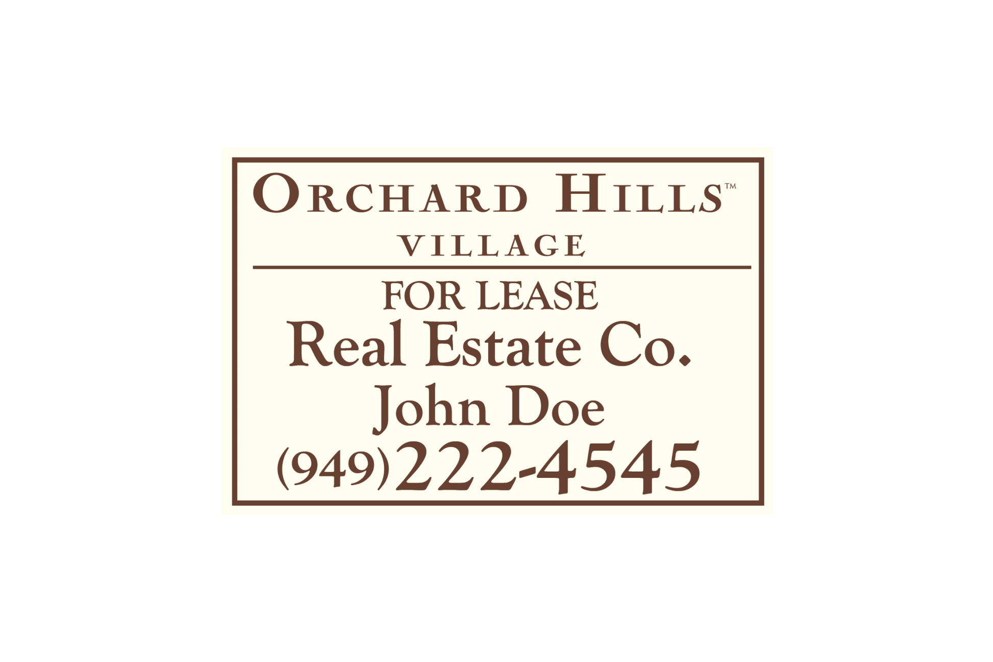 Orchard Hills - Listing Sign