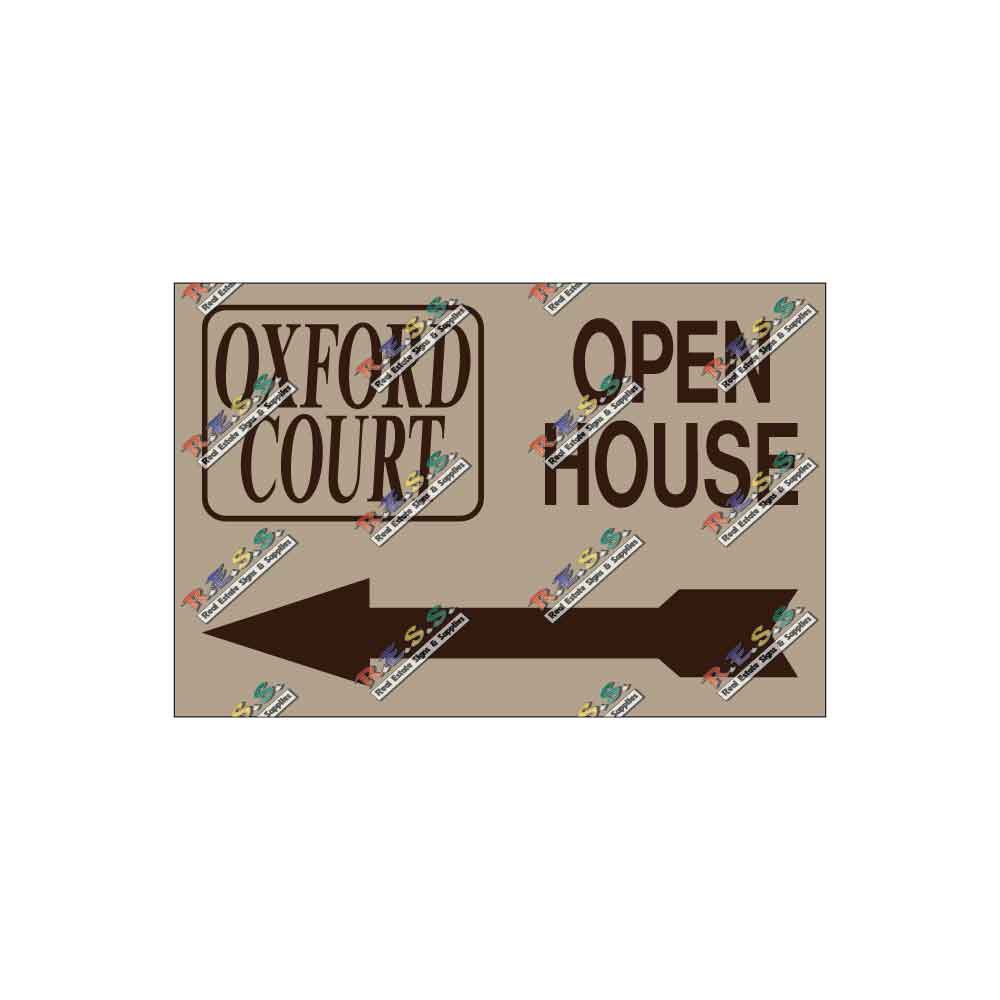 Oxford Court - Open House Signs - R.E.S.S. - Real Estate Signs & Services
