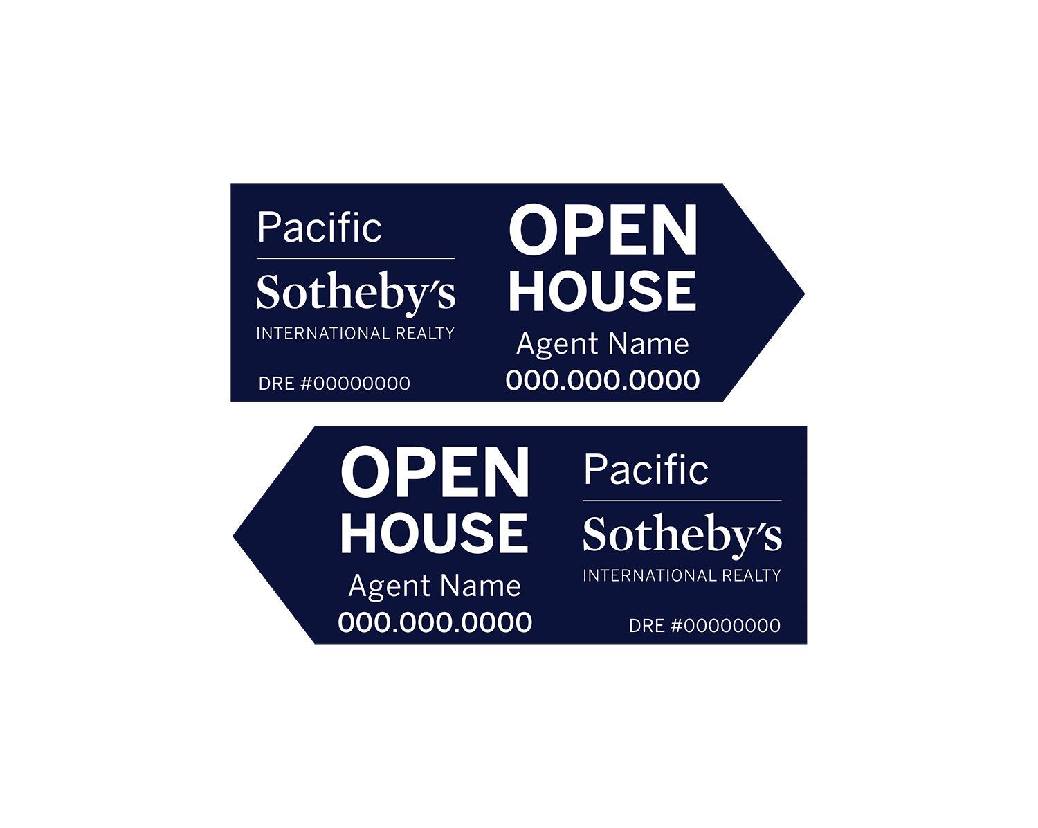 Pacific Sotheby's - Open House Signs | 24x9