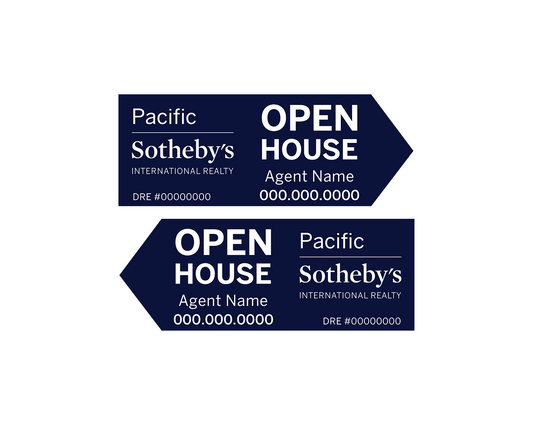 Pacific Sotheby's - Open House Signs | 24x9 - R.E.S.S. - Real Estate Signs & Services