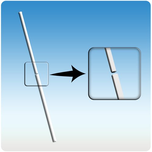 Pennant Flag Pole 6' - White