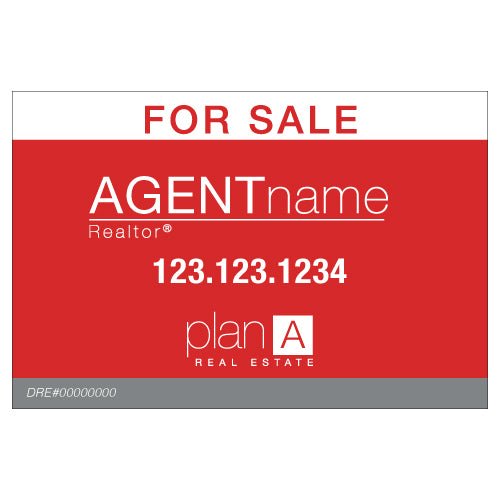 Plan A Real Estate Listing Sign 24" x 36"