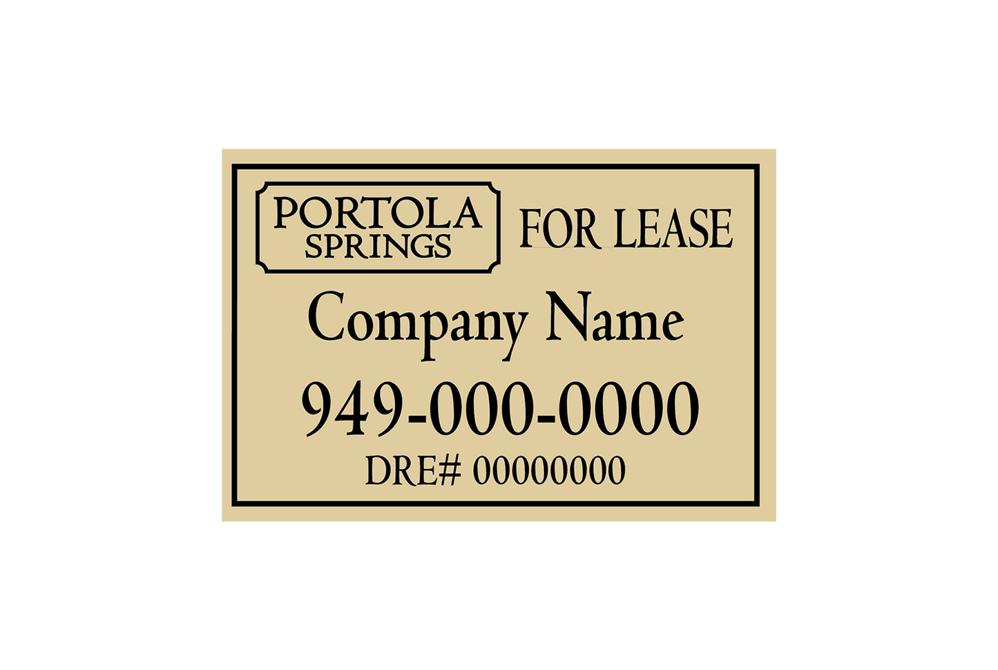 Portola Springs - Listing Sign