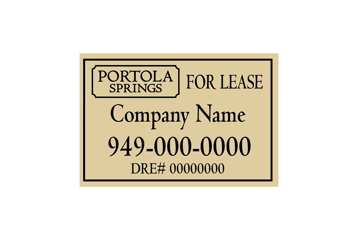 Portola Springs - Listing Sign - R.E.S.S. - Real Estate Signs & Services