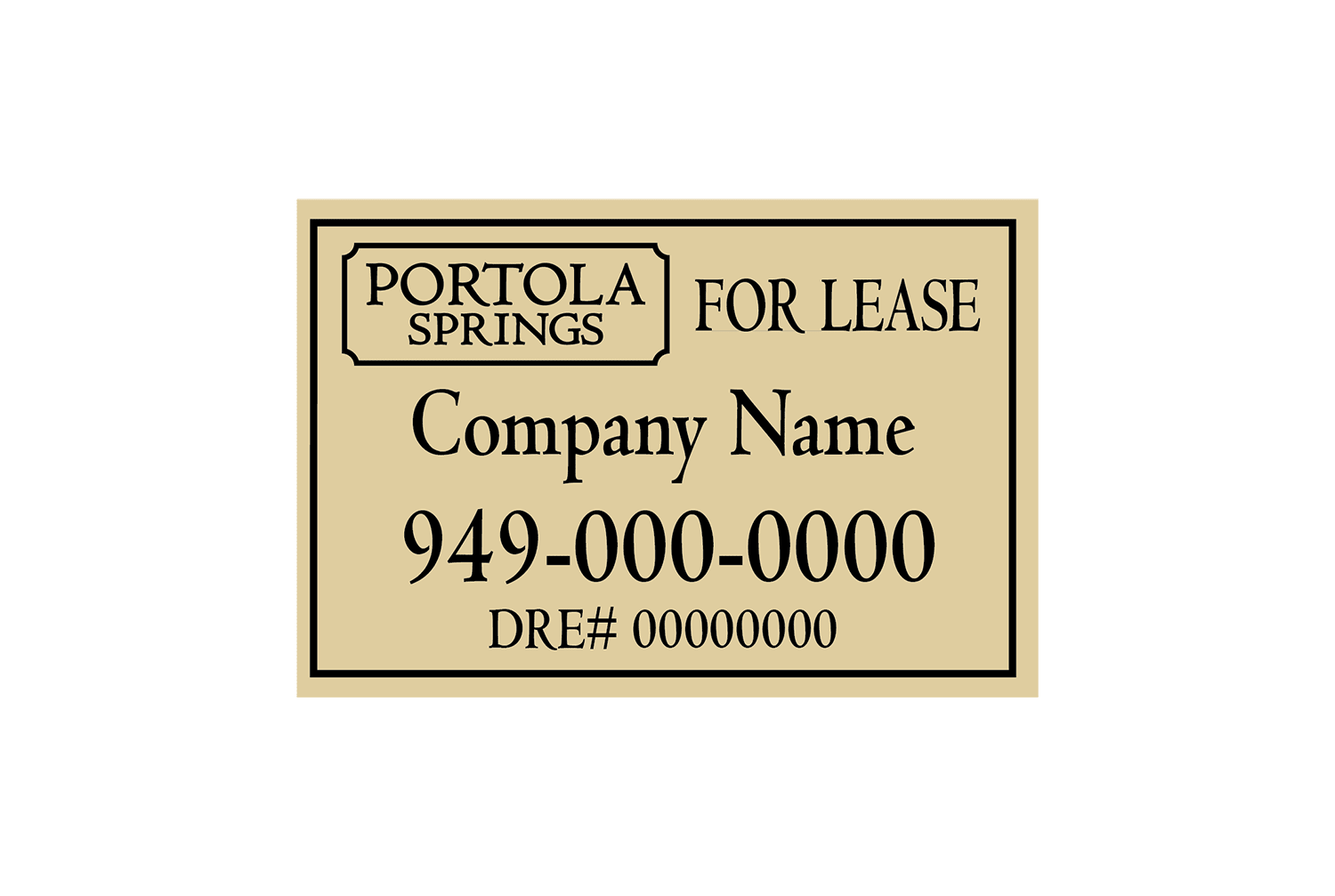 Portola Springs - Listing Sign