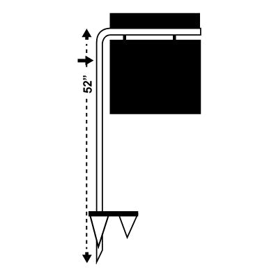 Post - Metal Short 52" - R.E.S.S. - Real Estate Signs & Services