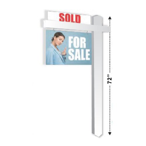Post - PVC Long Arm with Ground Stake - R.E.S.S. - Real Estate Signs & Services