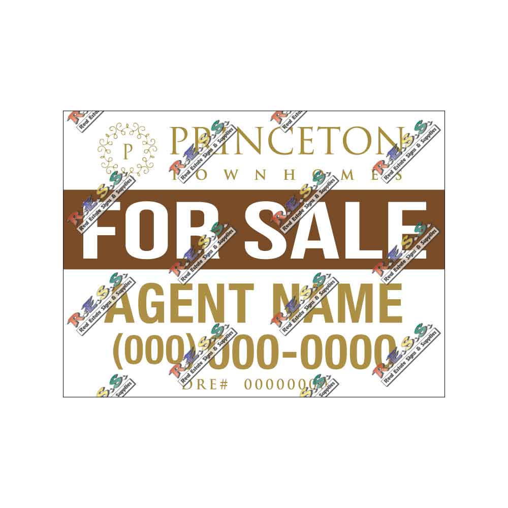 Princeton Townhomes - Listing Sign - R.E.S.S. - Real Estate Signs & Services