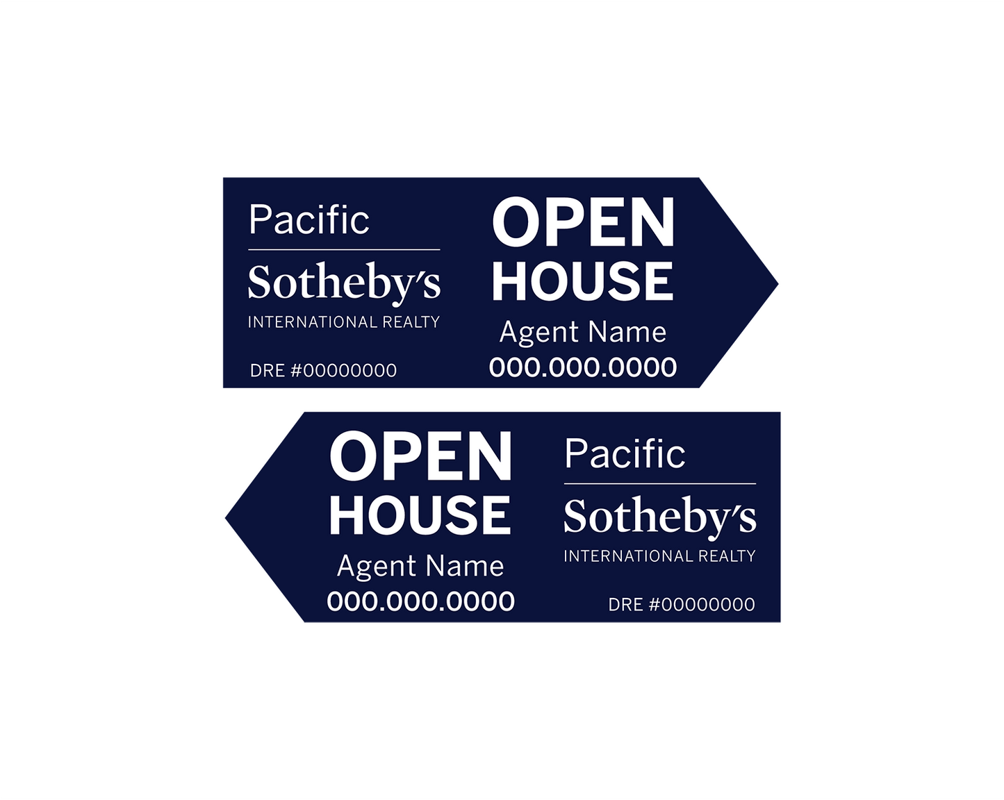 Pacific Sotheby's - Open House Signs | 24x9