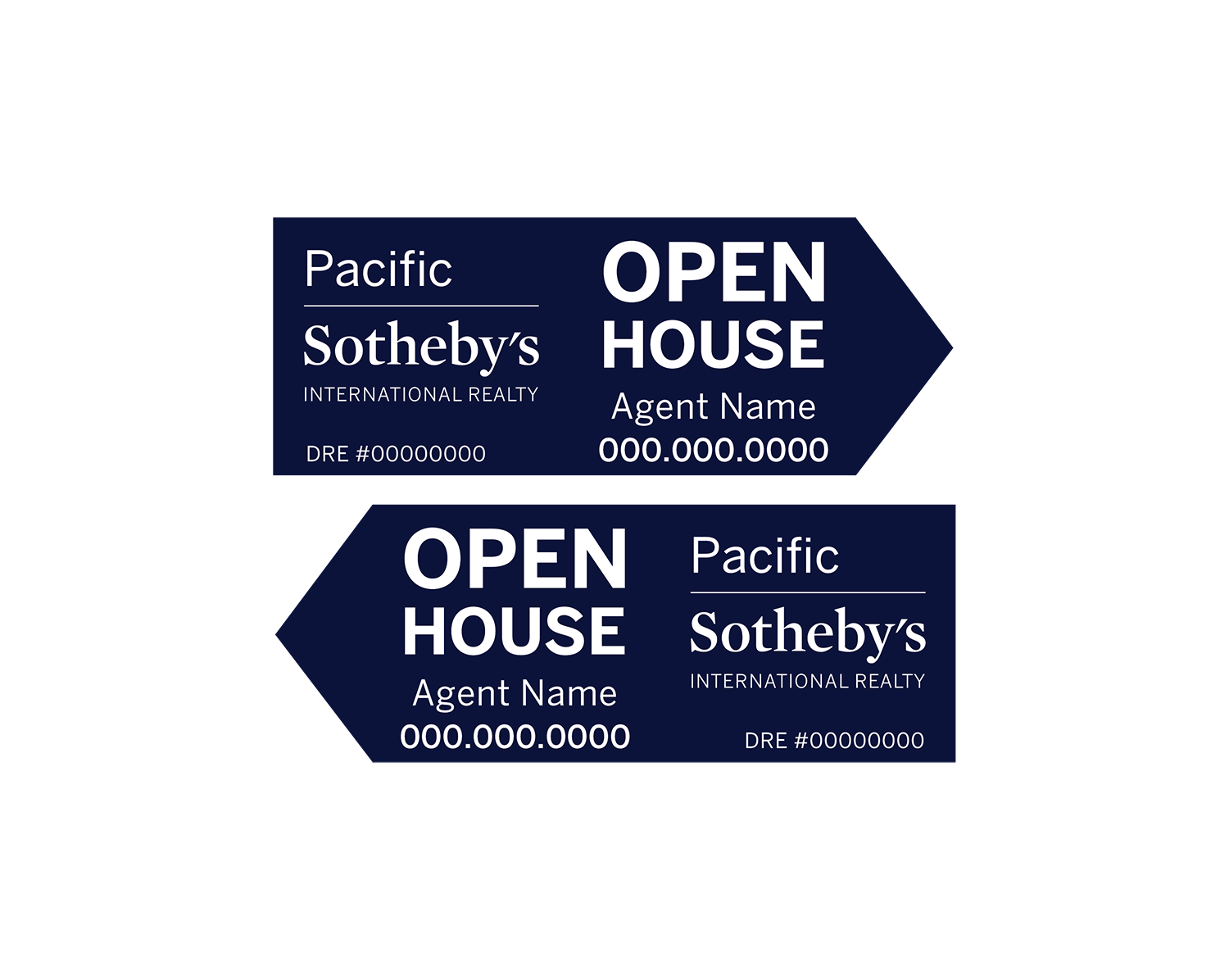 Pacific Sotheby's - Open House Signs | 24x9