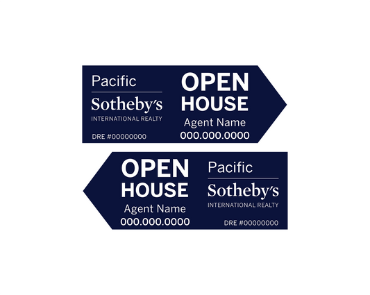 Pacific Sotheby's - Open House Signs | 24x9