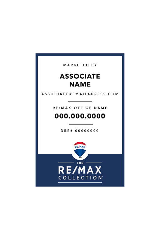 RE/MAX Collection Listing Sign 12x18