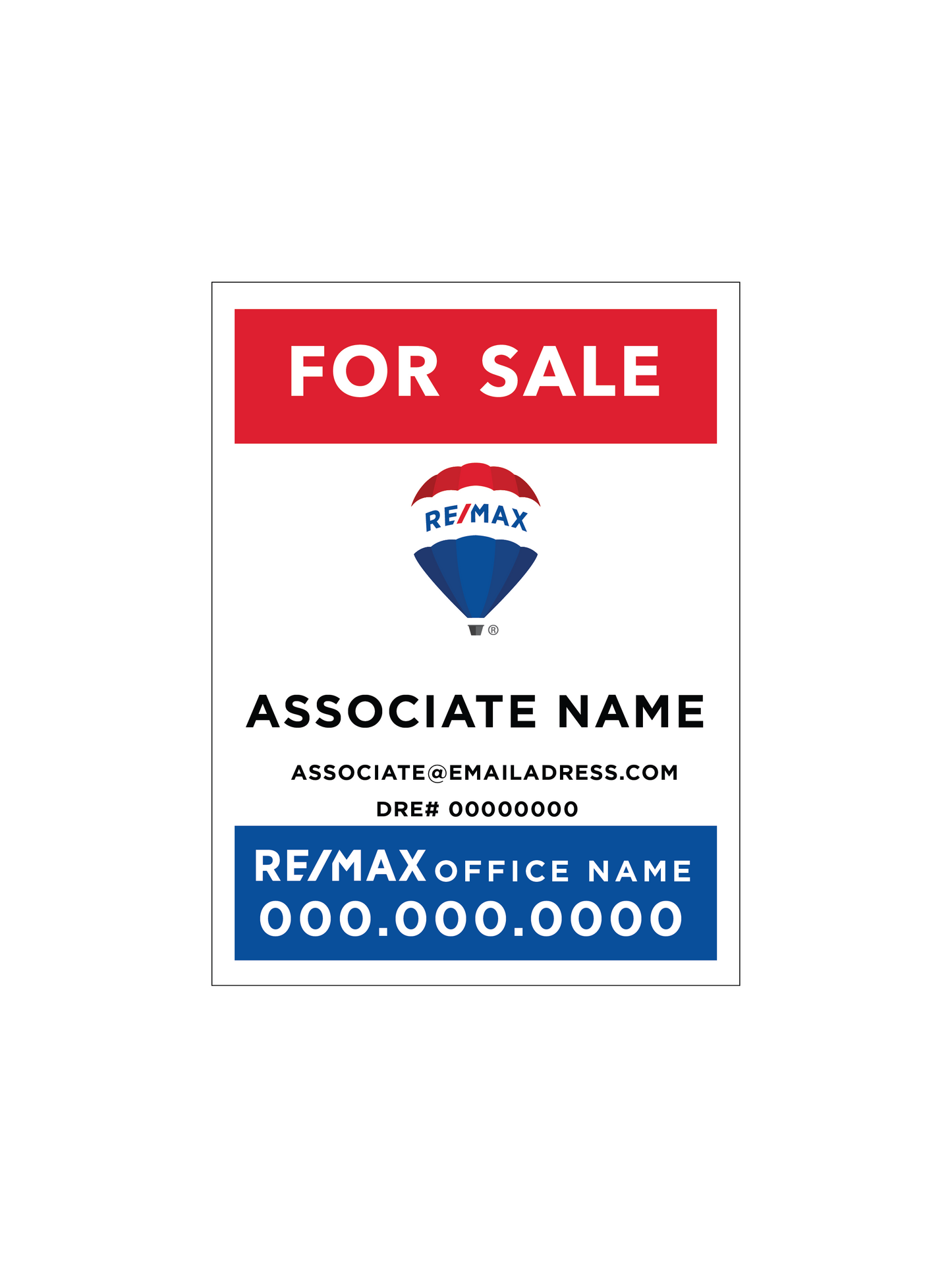 RE/MAX Listing Sign 24x18