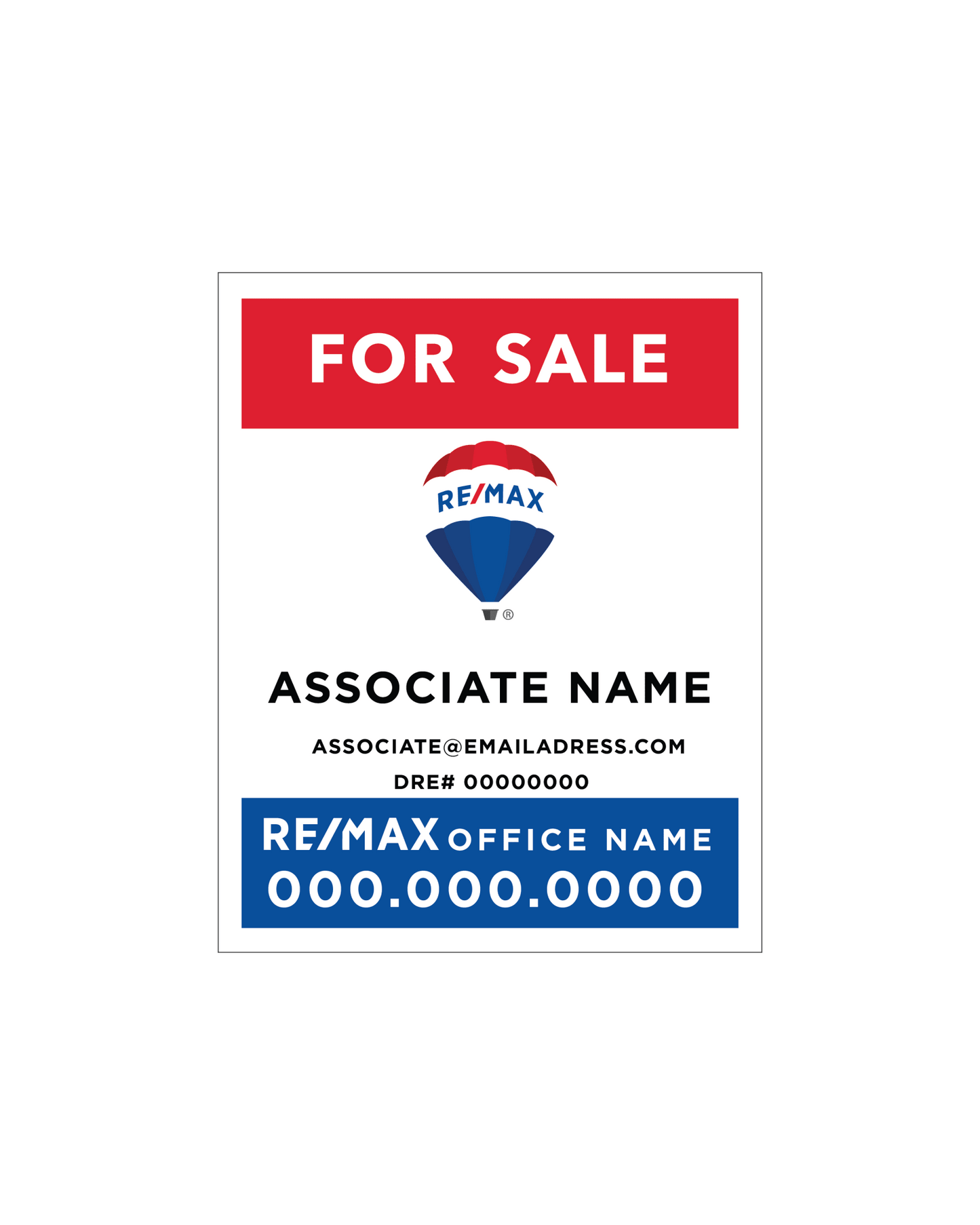 RE/MAX - Listing Sign | 24x30 - R.E.S.S. - Real Estate Signs & Services