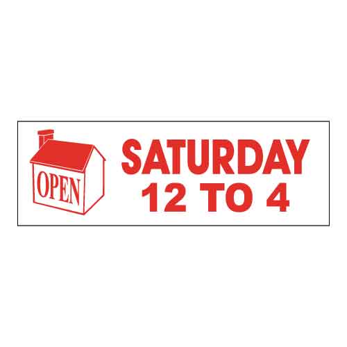 Rider - Open Saturday 12 to 4 - R.E.S.S. - Real Estate Signs & Services