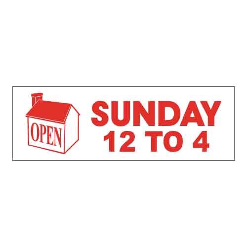 Rider - Open Sunday 12 to 4 - R.E.S.S. - Real Estate Signs & Services